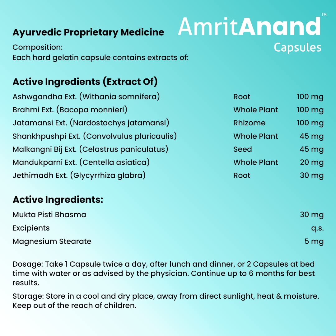 616mxxYfv4L._SL1080_ Wellness Mantra AmritAnand Ayurvedic Anti-Stress Capsules - Image 3
